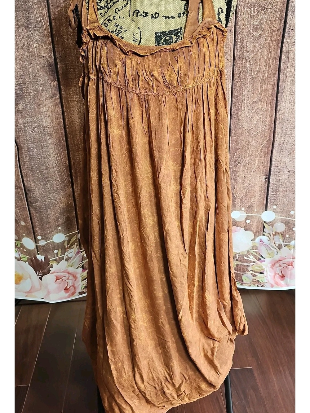 A RARE BIRD RUST BOHO DRESS OS - Picture 2 of 2
